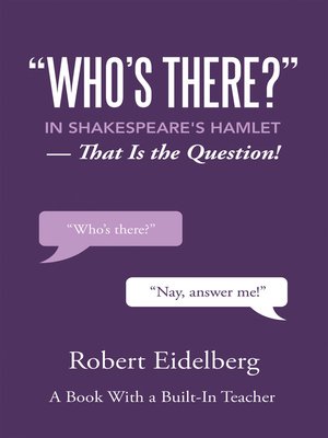 cover image of "Who's There?" in Shakespeare's Hamlet